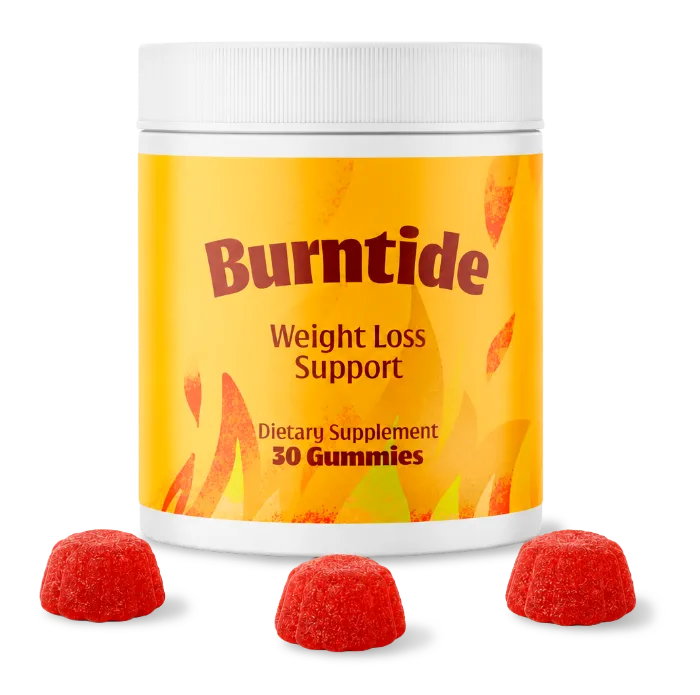 BurnTide jar with red apple cider vinegar gummies